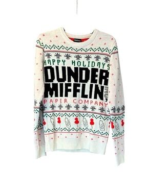 The Office Dunder Mifflin Ugly Christmas Sweater Men's Small